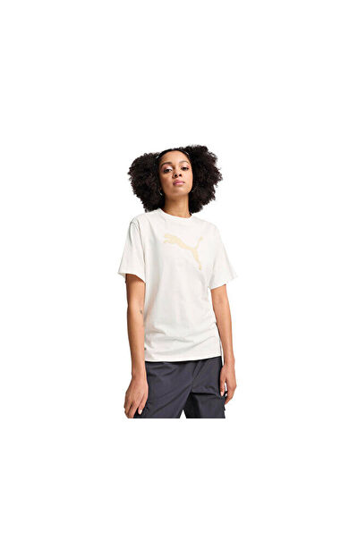 Puma Her Graphic Tee Kadın Günlük Tişört 68161905 Bej