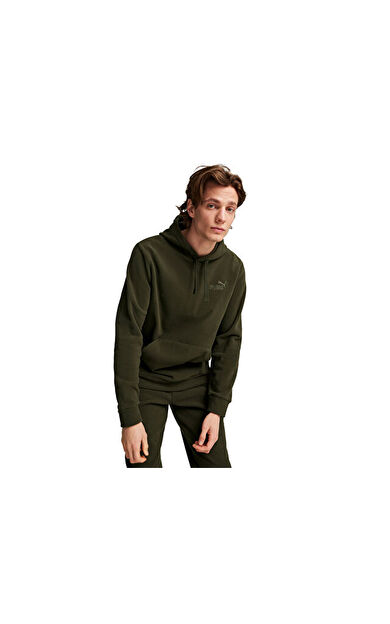 Puma Ess Elevated Hoodie Erkek Günlük Polar Sweatshirts 68189270 Haki