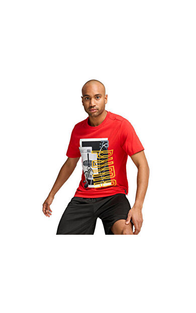 Puma Wınnıng Shot Tee 1 Erkek Günlük Tişört 68231101 Kırmızı