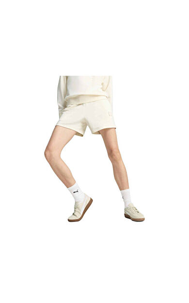 Puma Ess Elevatedmid-Riseshorts5  Kadın Günlük Şort 69090299 Krem