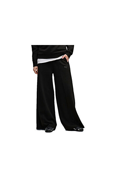 Puma PUMA CLASS WIDE LEG PANTS Kadın Günlük Eşofman Altı 69401301 Siyah