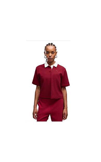 Puma PUMA CLASS POLO TEE Kadın Günlük Polo Tişört 69401423 Kırmızı