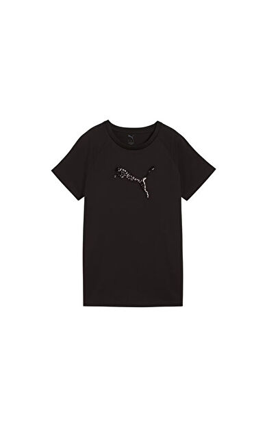 Puma SEQUINS TEE Kadın Günlük Tişört 69457601 Siyah