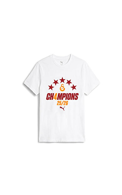 Puma Galatasaray Sk 26 Şampiyonluk Tişörtü Erkek Futbol Tişörtü 79229904 Beyaz