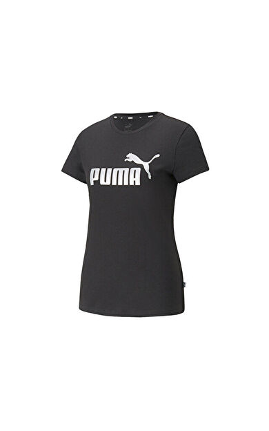 Puma Ess Metallic Logo Tee Kadın Günlük Tişört 84830351 Siyah