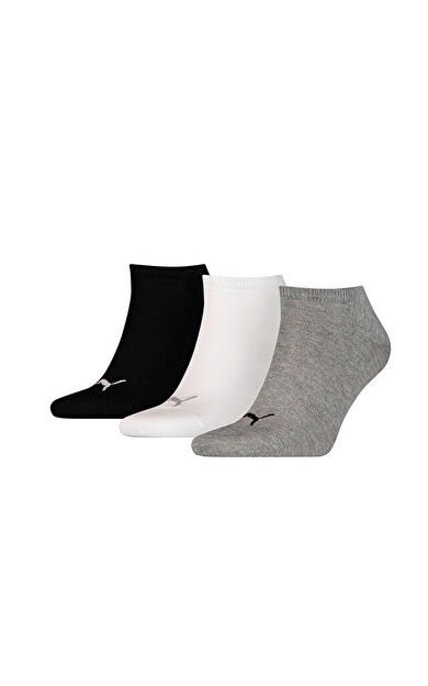 Puma Sneaker Plain 3P Çorap (3 Çift) 90680715 Renkli