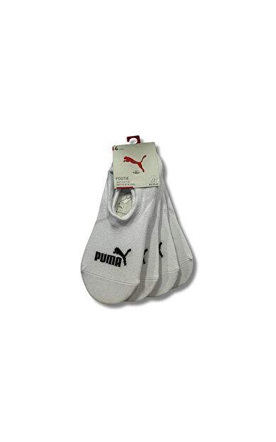 Puma High Cut Footie Çorap (4 Çift) 93836802 Beyaz