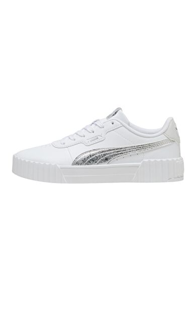 Puma Carina 3.0 Metallic Whisper Kadın Spor Ayakkabı Beyaz