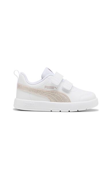 Puma Courtflex V3 Glitz V Inf Bebek Spor Ayakkabı Beyaz