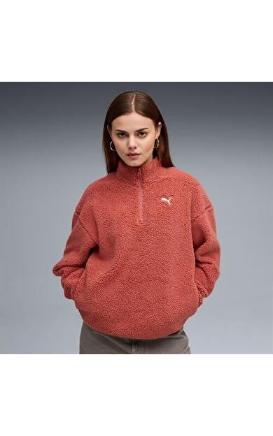 Puma Ess Elevated Half-Zip Crew Kadın Sweat 688111