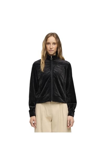 Puma Ess Elevated Velour Jacket Kadın Ceket Siyah