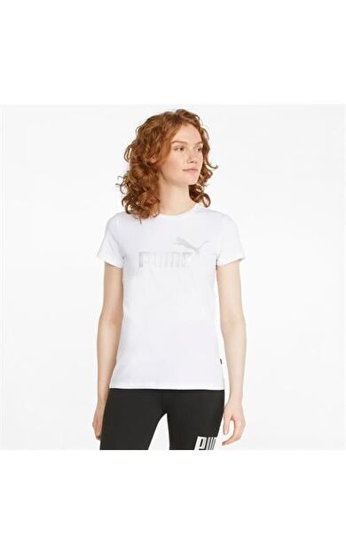 Puma ESS+ Metallic Logo Tee Kadın Tişört 848303