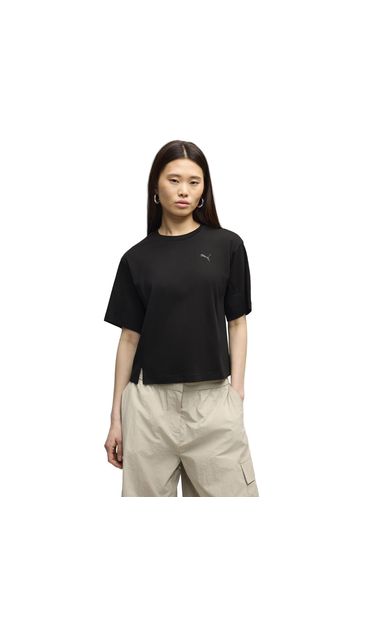 Puma Her Tee Kadın T-Shirt Siyah