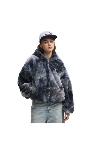 Puma Highloft Fleece Jacket W Kadın Ceket Mavi