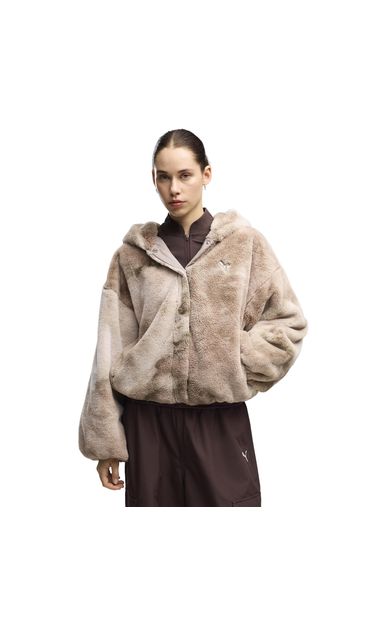 Puma Highloft Fleece Jacket W Kadın Ceket Krem