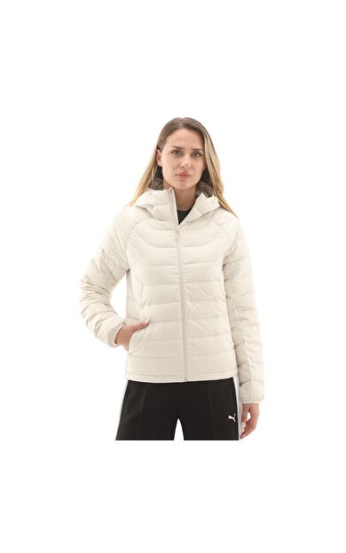 Puma Packlıte Hooded Down Jacket Kadın Mont Krem