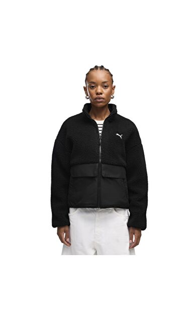 Puma Re:fibre Sherpa Jacket W Kadın Ceket Siyah