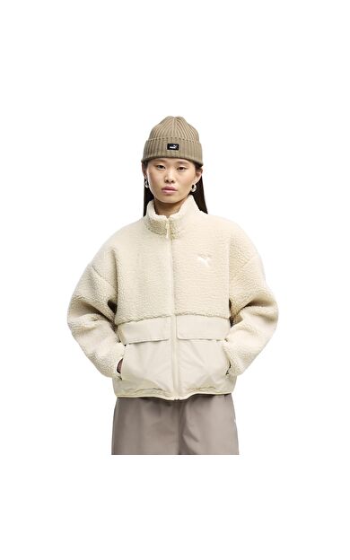 Puma Re:fibre Sherpa Jacket W Kadın Ceket Krem