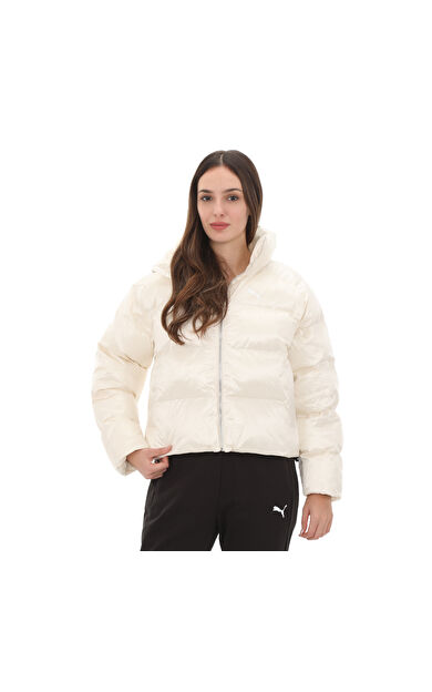 Puma Shiny Puffer Jacket Kadın Mont Beyaz
