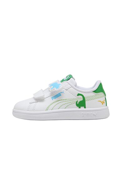 Puma Smash 3.0 Dino V Inf Bebek Spor Ayakkabı Beyaz