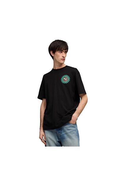 Puma Sunset Drıve Relaxed Tee Erkek T-Shirt Siyah