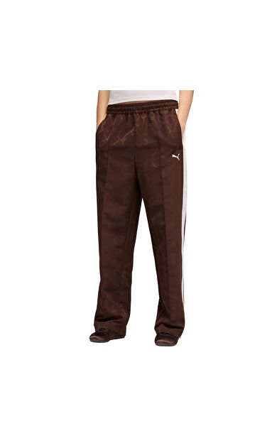 Puma T7 Jacquarded Woven Pants Op Kadın Eşofman Altı Kahve