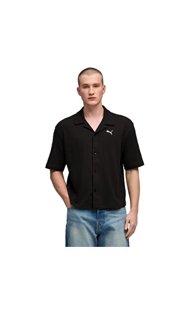 Puma Wardrobe Ess Shirt Erkek Gömlek Siyah