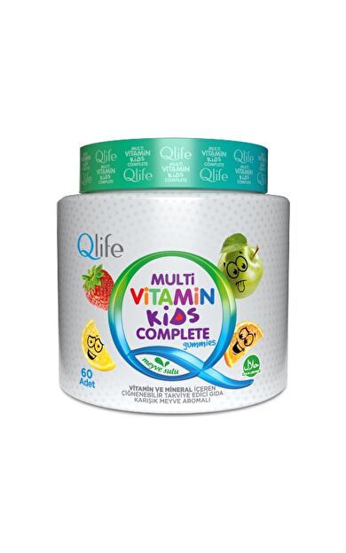 Qlife Multivitamin Kids Complete Gummies Çocuklar İçin Takviye Edici Gıda 60 Adet
