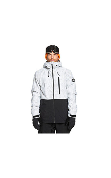 Quiksilver Mission Printed Block Erkek Kayak Montu EQYTJ03478-NATURE-ZOOM-BIRCH Beyaz