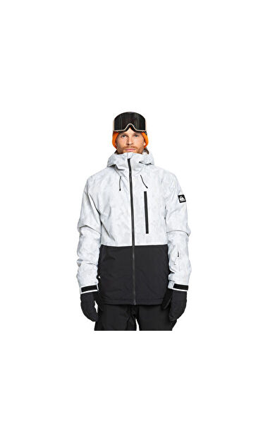 Quiksilver Mission Printed Block Erkek Kayak Montu EQYTJ03478-NATURE-ZOOM-BIRCH Beyaz