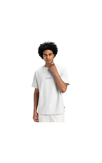 Quiksilver Mercury Chrome Lightning Tee Erkek Günlük Tişört EQYZT08016-32120 Gri