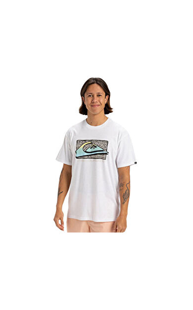 Quiksilver Retro Fade Ss Erkek Günlük Tişört EQYZT08058-908 Beyaz