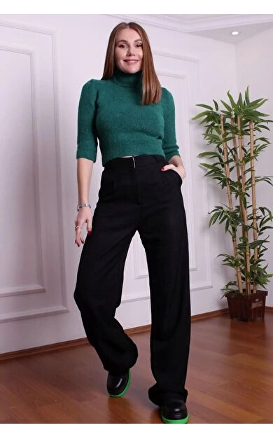 Quzu Bol Kesim Pantolon 23K71073 23K71073-SİYAH