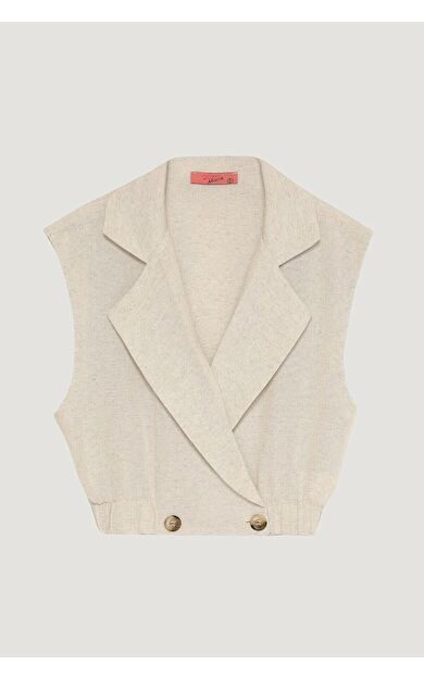 Quzu Düğme Detaylı Bluz 25YBLZ00396