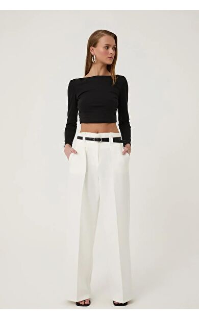Quzu Kemer Detaylı Kadın Pantolon