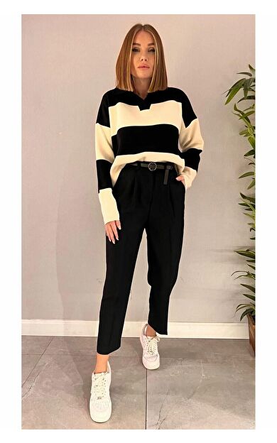 Quzu Kemerli Havuç Kadın Pantolon 20K70651