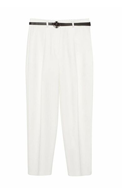 Quzu Kemerli Havuç Kadın Pantolon 20K70651 20K70651-EKRU