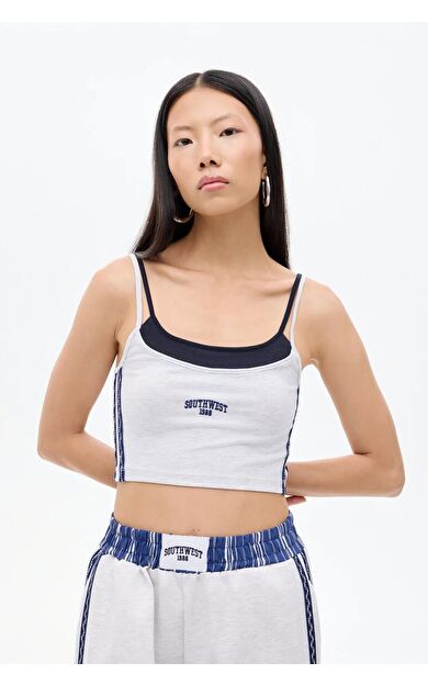 Quzu Kontrast Kumaş Kadın Atlet