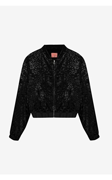 Quzu Lastik Detaylı Kadın Bomber Ceket