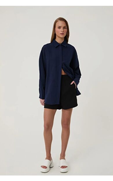 Quzu Oversize Kadın Gömlek 22Y11478