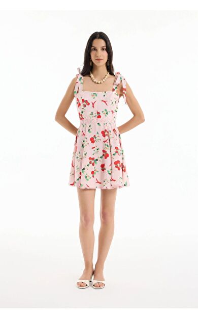 Quzu Şerit Detaylı Elbise 25YELB00408