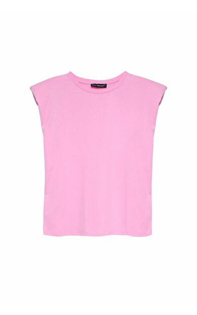 Quzu Vatkalı Kolsuz Kadın Tshirt