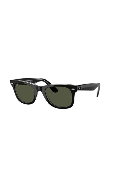 Ray-Ban Wayfarer Güneş Gözlüğü RB2140 129431 Black On Transparent Green 50 Ekartman