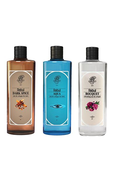 Rebul Kolonya Aqua 250 ML + Dark Spıce 250 ML + Bouquet 250 ML