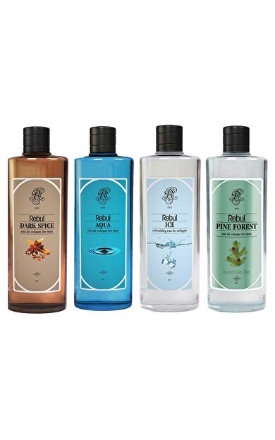 Rebul Kolonya Aqua 250 ML + Dark Spıce 250 ML + Ice 250 ML + Pıne 250 ML