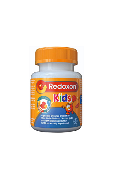 Redoxon Kids C Vitamini D Vitamini ve Çinko İçeren Çiğnenebilir Tablet 60 Adet