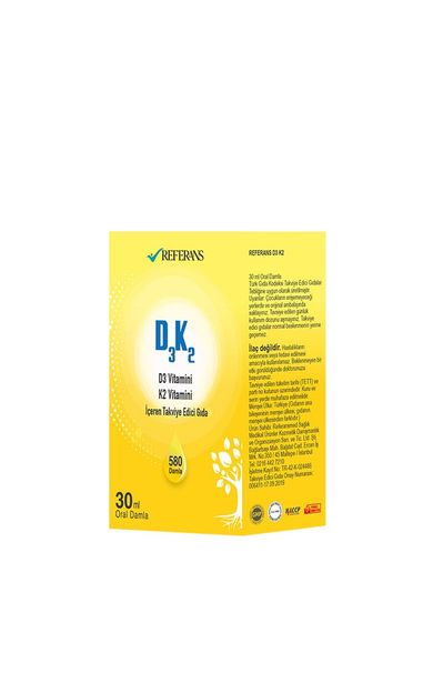Referans Vitamin D3K2 30 ML 580 Damla