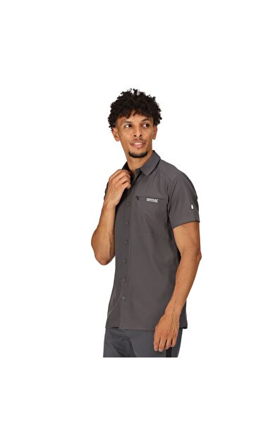 Regatta Kioga II Erkek Polo Yaka Gömlek- GRİ