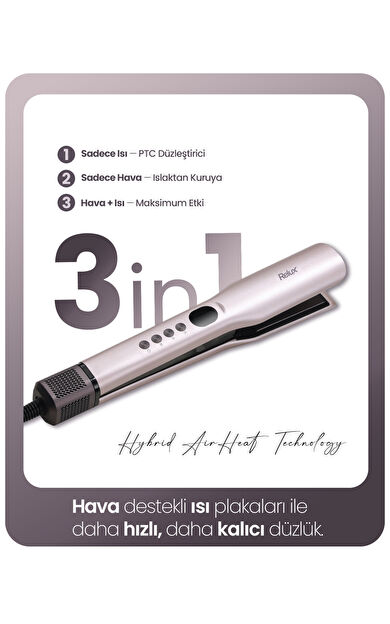 Relux RHS8900P EasyStraight 3in1 Hava Üflemeli Saç Düzleştirici