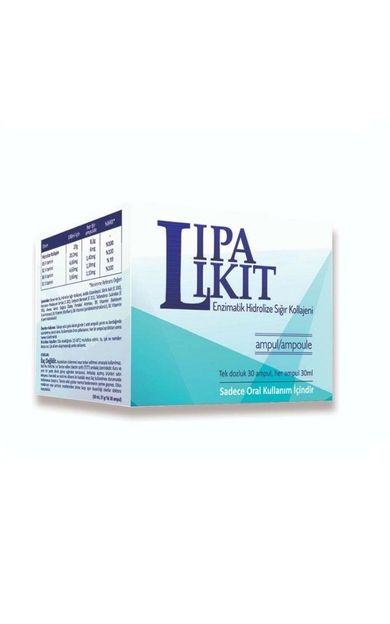 LipaLikit Enzimatik Sığır Kollajeni 30ml 30 Oral İçilebilir Ampul